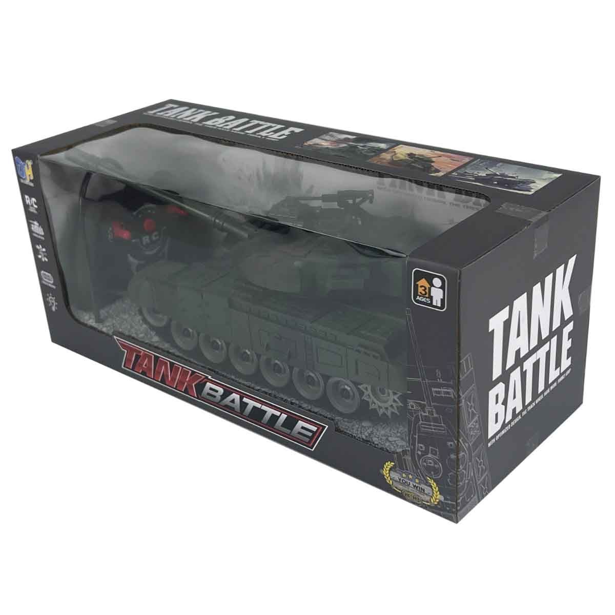 Da Hua Toys DH666-61A R/C Tank Car with Light & Music Playset Unisex, 3-4 Years