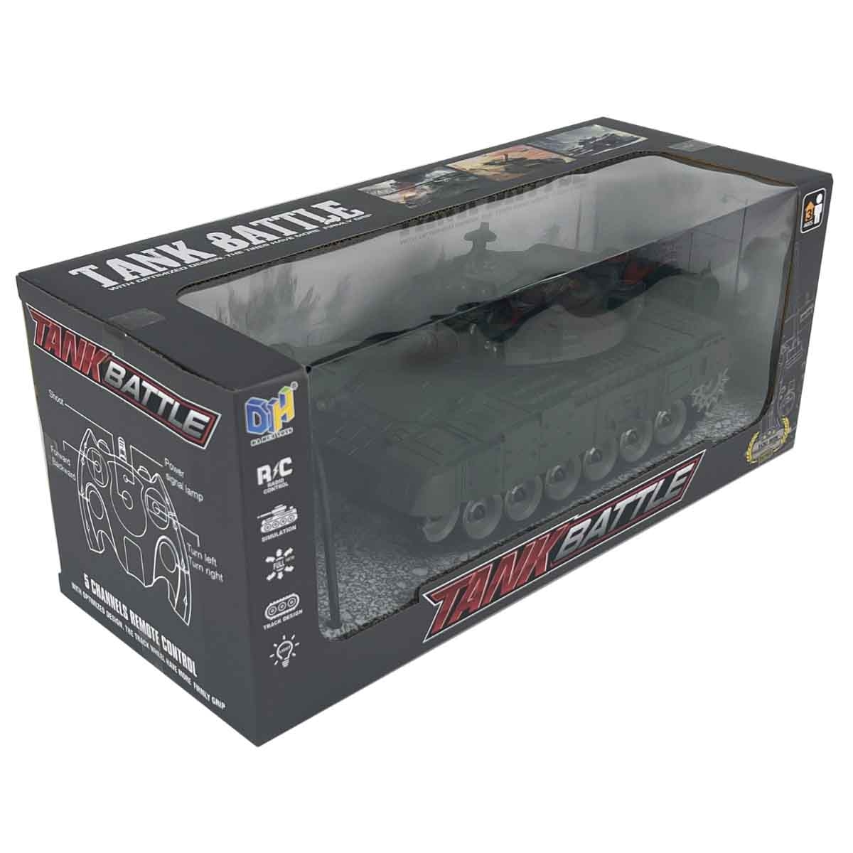 Da Hua Toys DH666-61A R/C Tank Car with Light & Music Playset Unisex, 3-4 Years