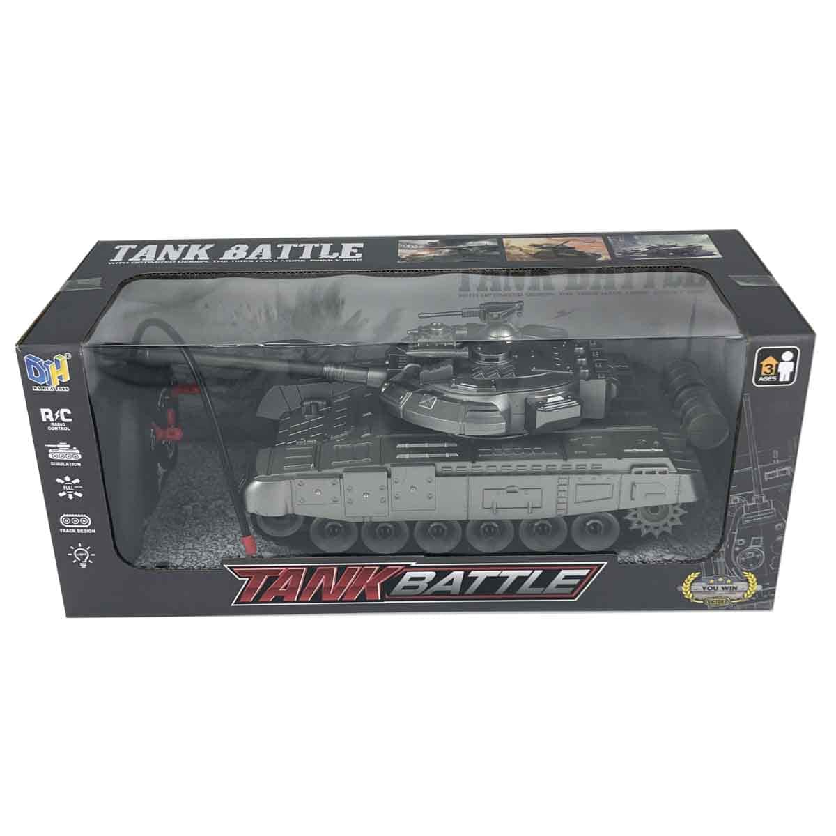 Da Hua Toys DH666-62A R/C Tank Car with Light & Music Playset Unisex, 3-4 Years