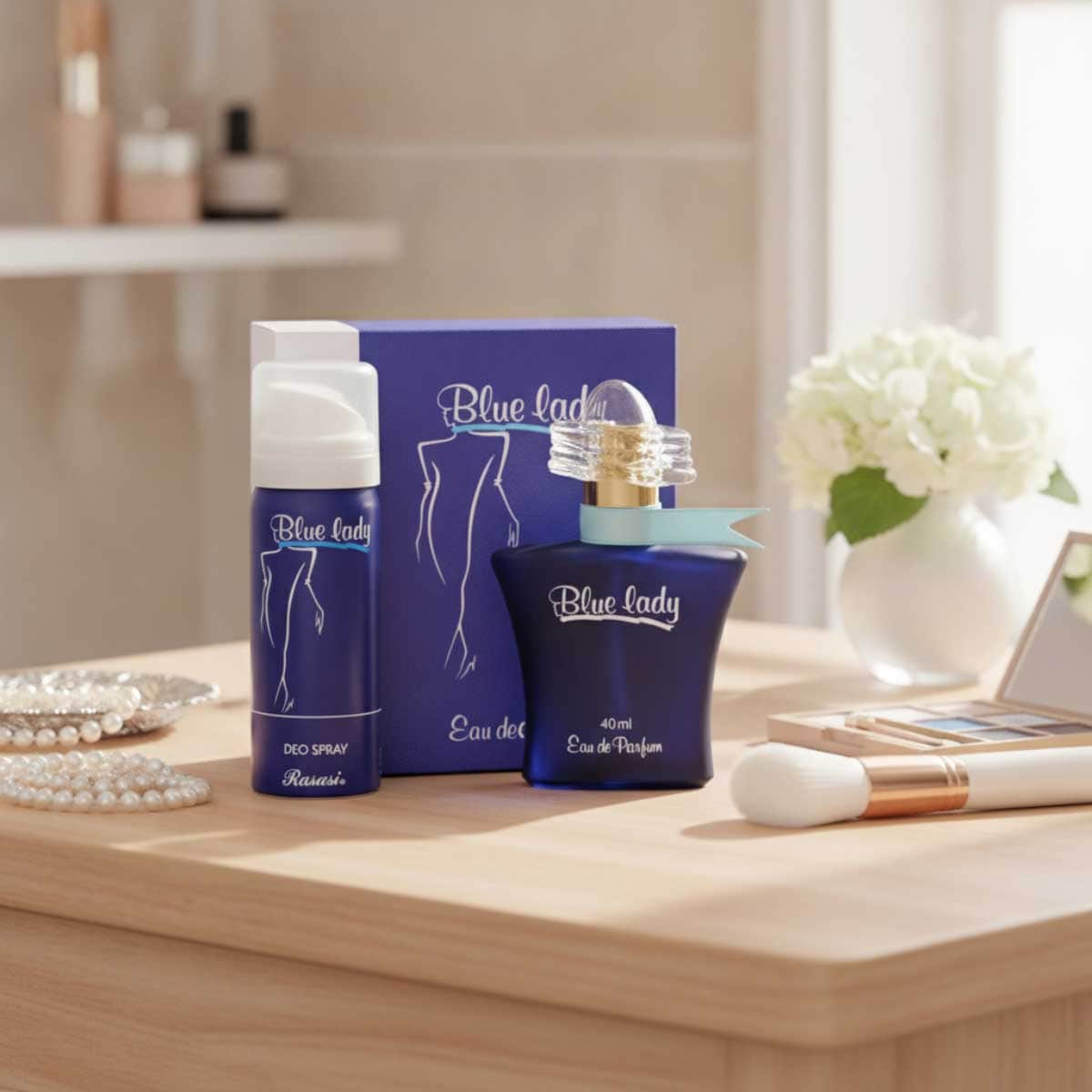 Rasasi Blue Lady Eau De Parfum Gift Set for Women