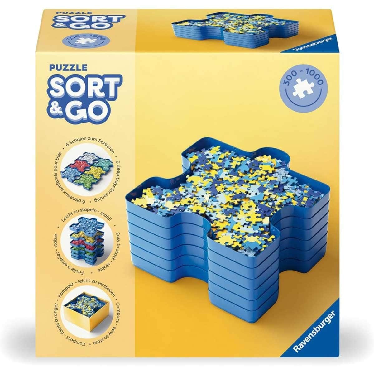 Ravensburger 6-Piece Sort Your Puzzle Sorting Trays Set Unisex, 5-7 Years