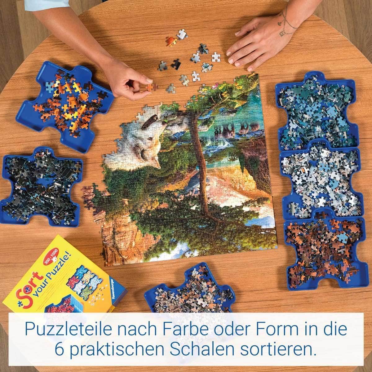 Ravensburger 6-Piece Sort Your Puzzle Sorting Trays Set Unisex, 5-7 Years