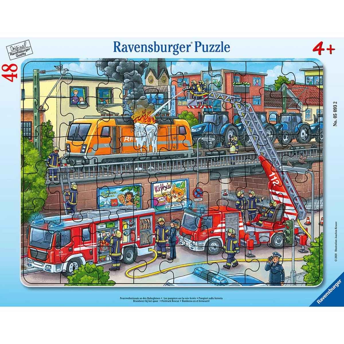 Ravensburger Firefighters + 3D Eiffel Tower Puzzles with Step2 Easel & 4D Build Puzzle Bundle Unisex, 13+ Years