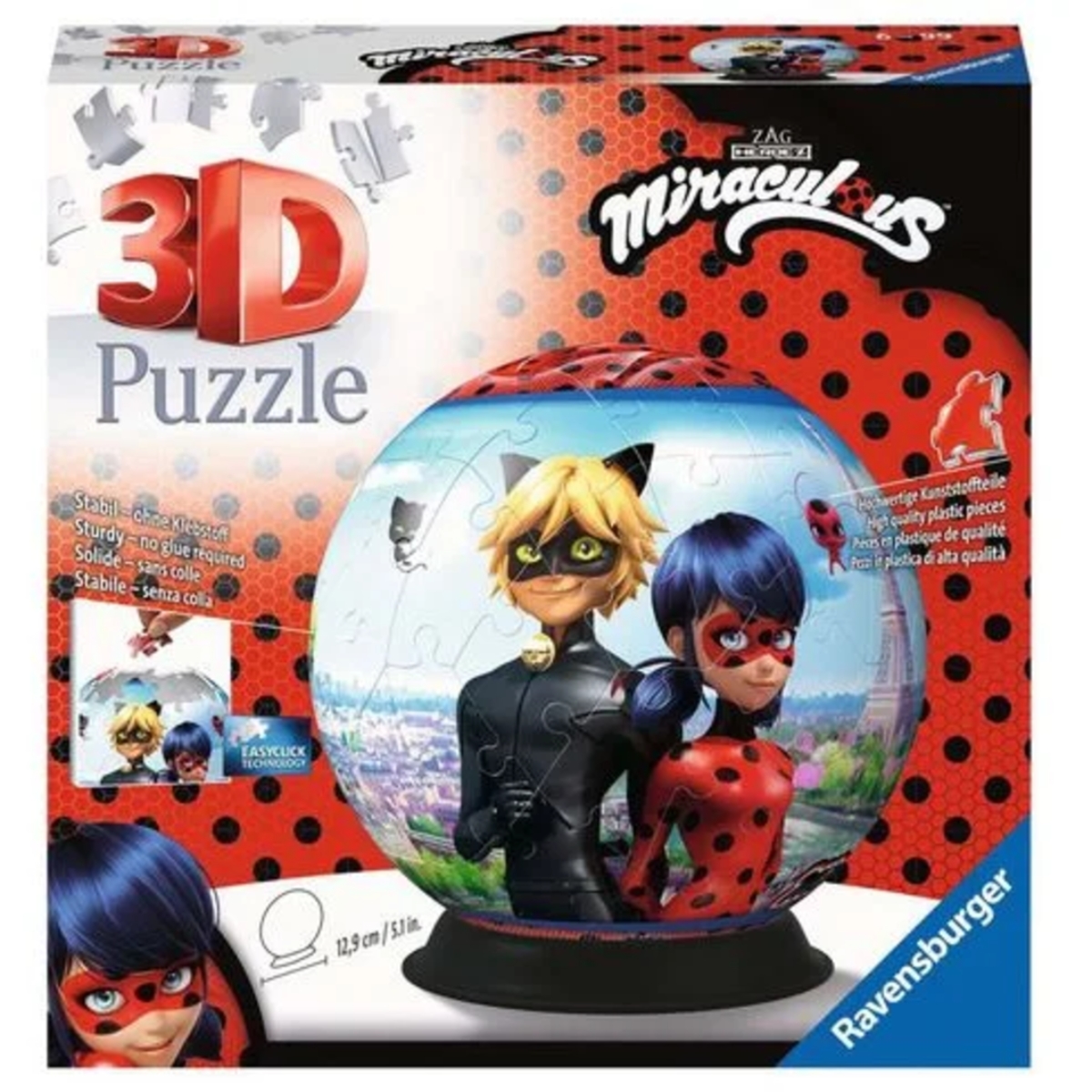 Ravensburger Miraculous Ball 3D Puzzle Unisex, 5-7 Years