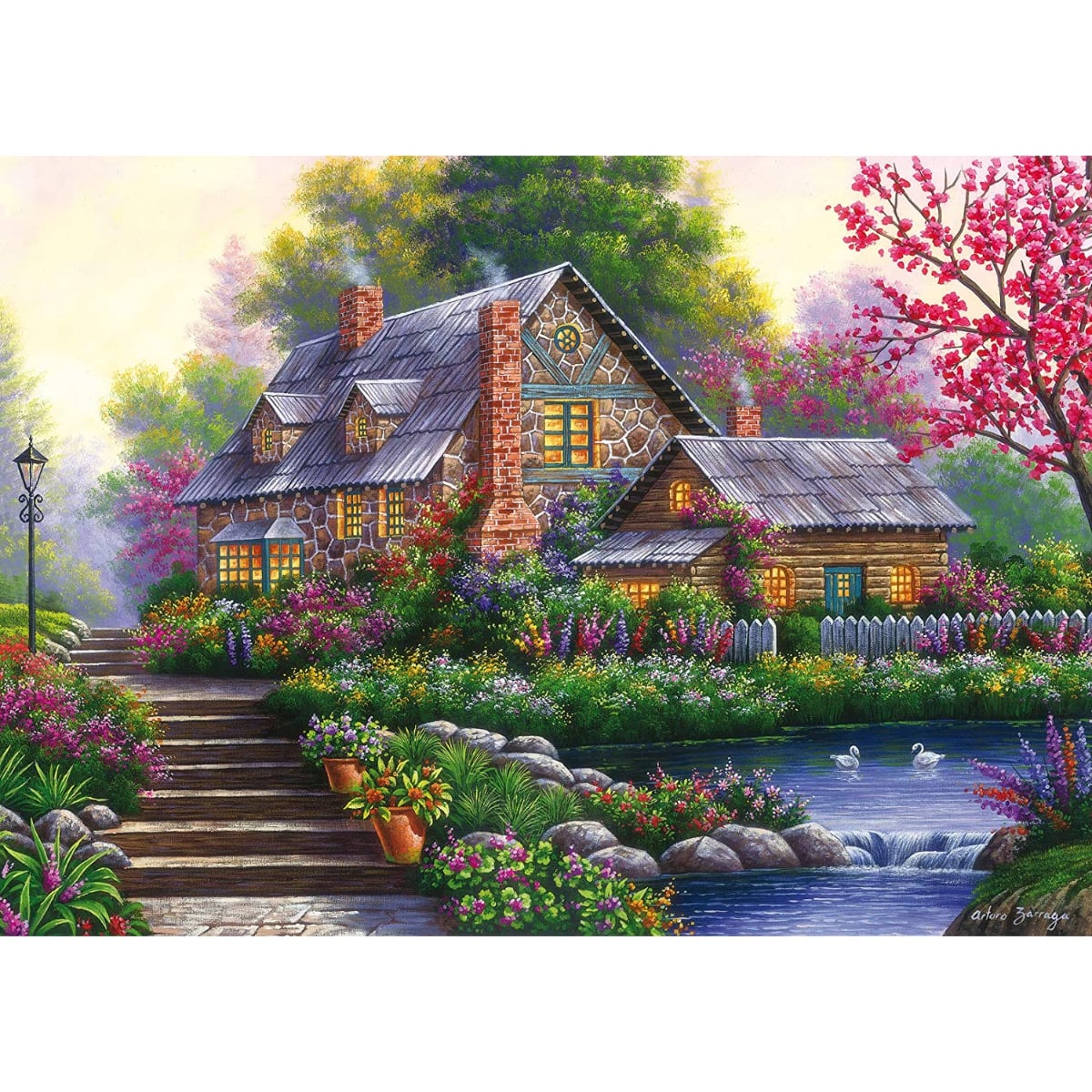 Ravensburger Romantic Cottage Jigsaw Puzzle Unisex, 13+ Years