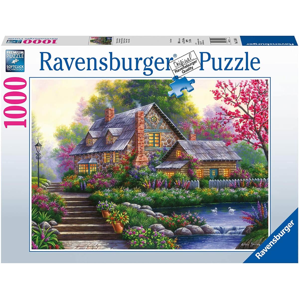 Ravensburger Romantic Cottage Jigsaw Puzzle Unisex, 13+ Years