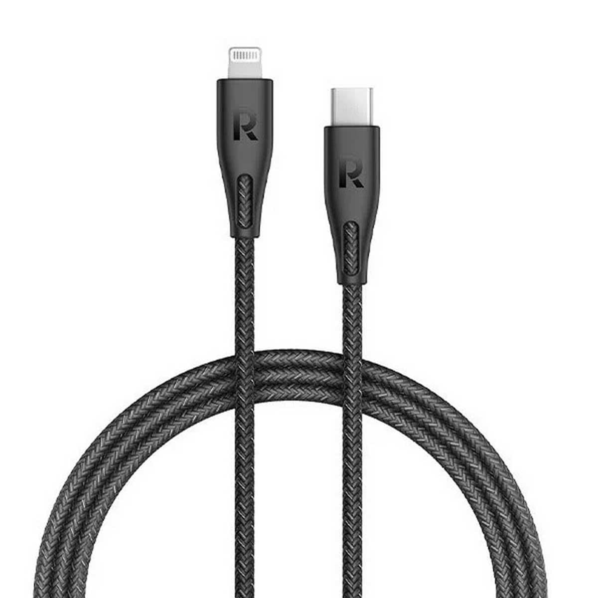 راف باور كابل USB-C إلى لايتنينج نايلون مضفر