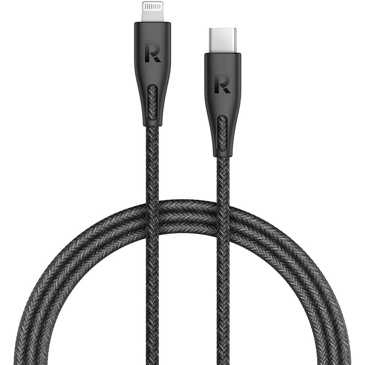 راف باور كابل USB-C إلى لايتنينج نايلون مضفر