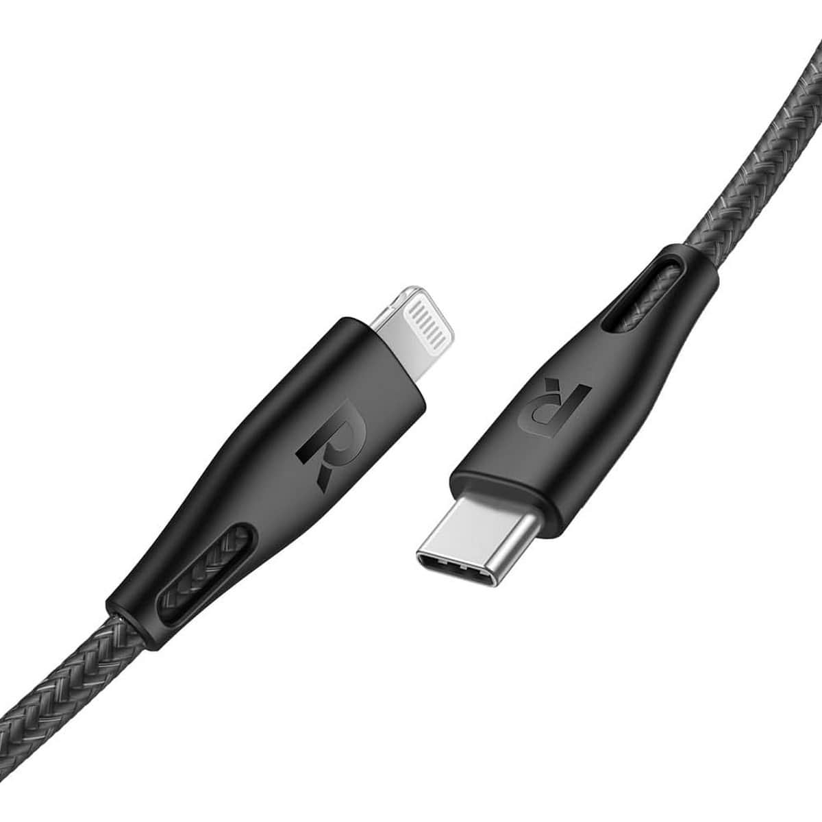 راف باور كابل USB-C إلى لايتنينج نايلون مضفر