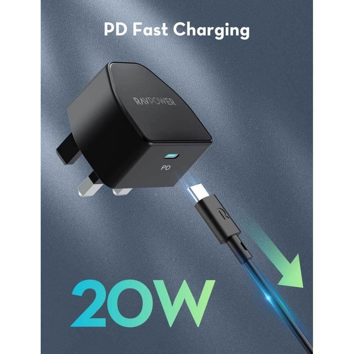 RAVPower 3-in-1 Wall & Car Charger with Cable Set