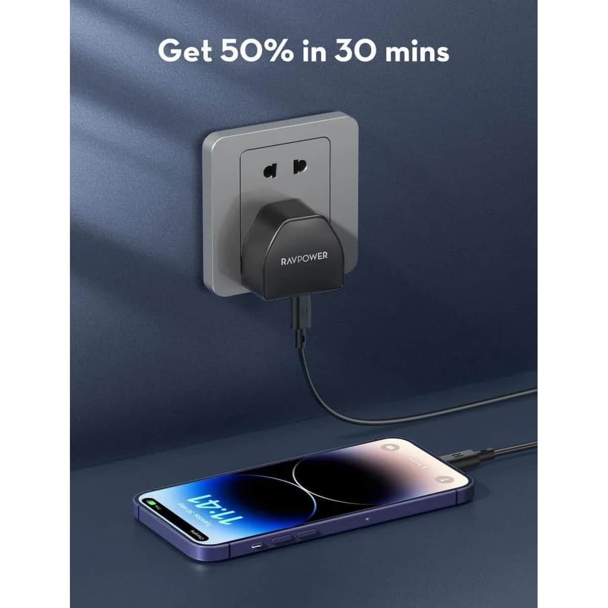 RAVPower 3-in-1 Wall & Car Charger with Cable Set