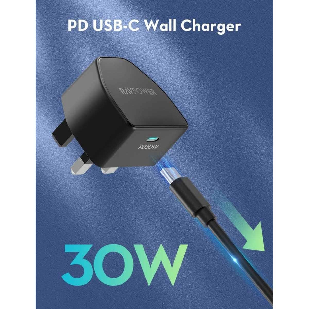 RAVPower GaN 30W USB-C Wall Charger