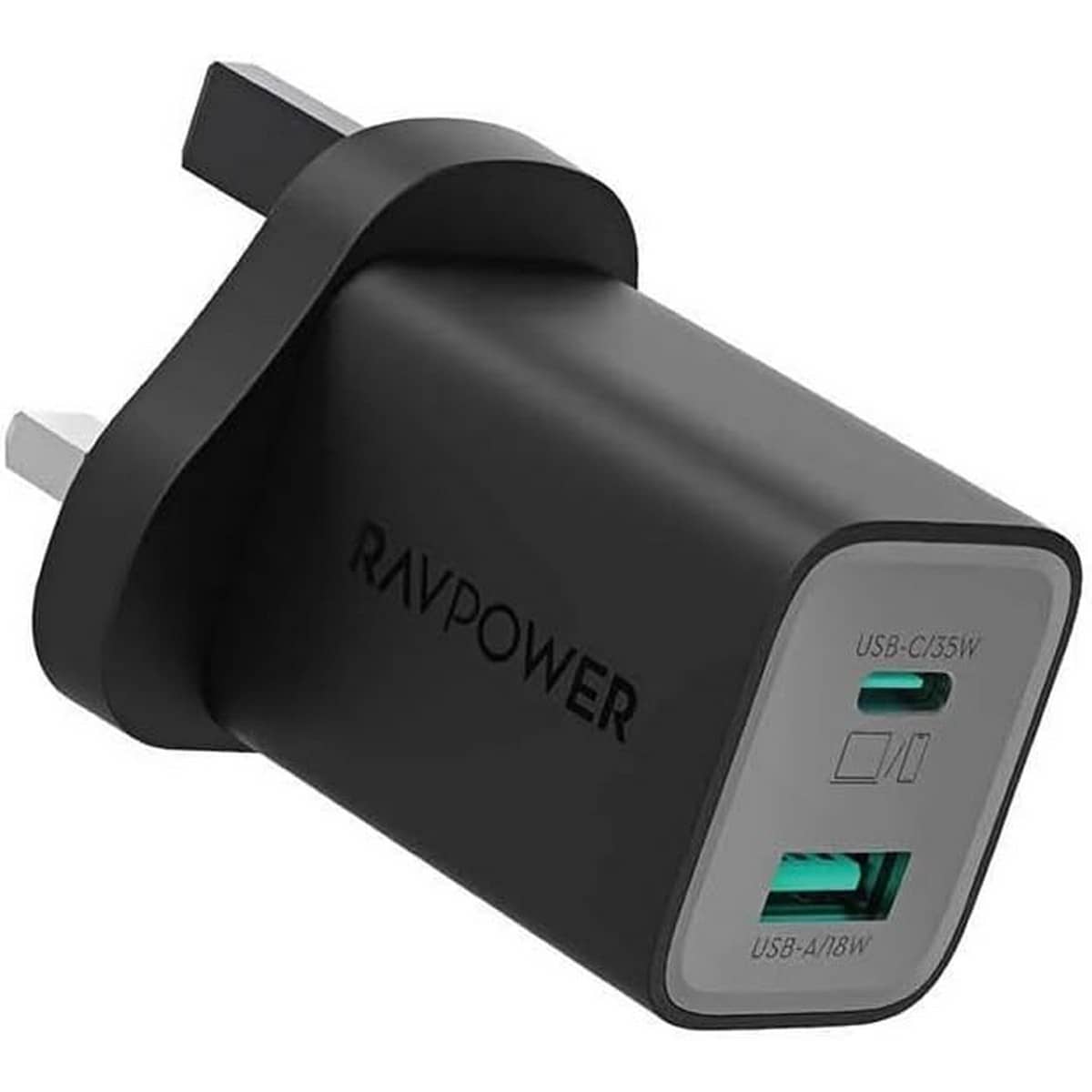 راف باور بي دي بايونير شاحن حائط بمنفذين USB-C وUSB-A بقدرة 35 واط
