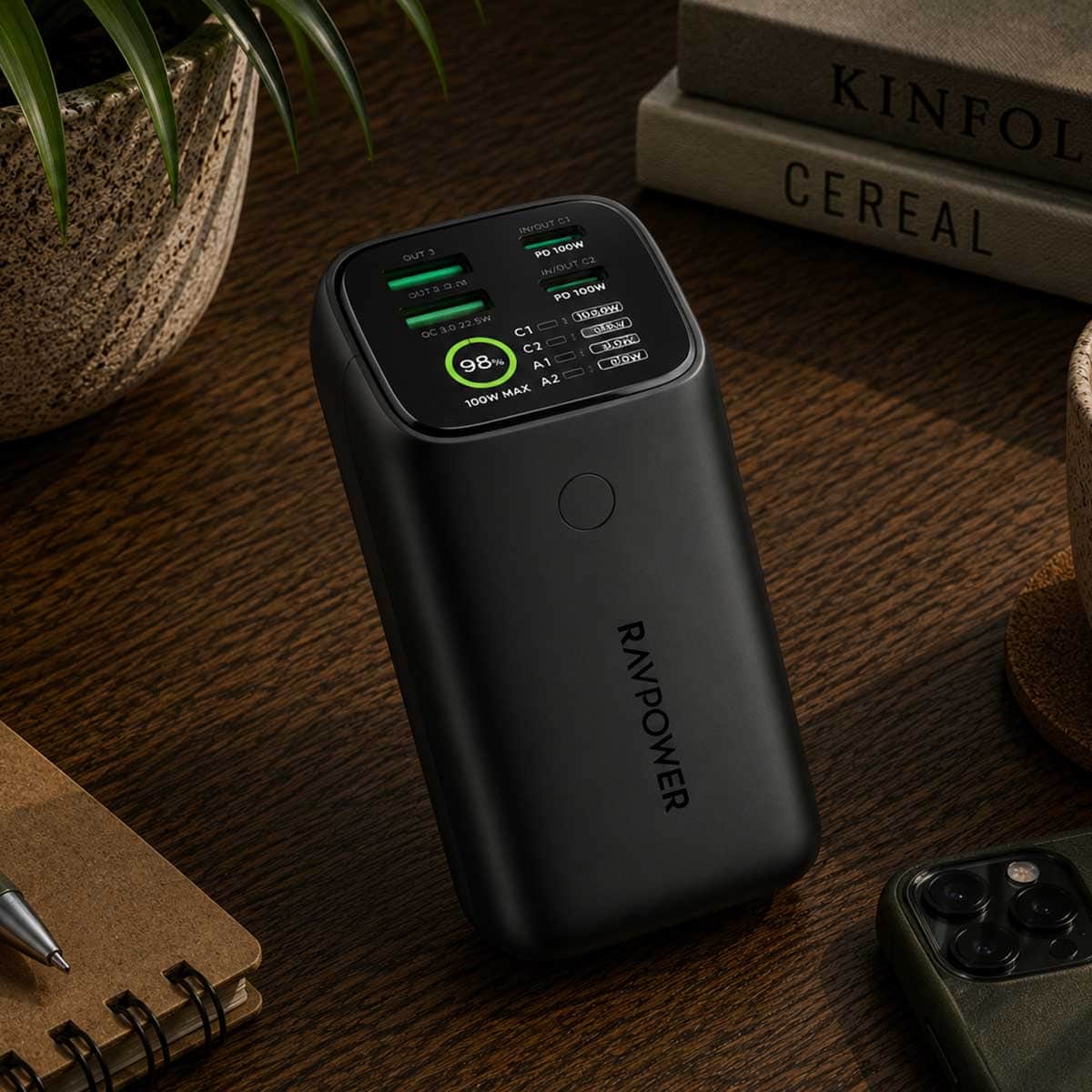 RAVPower Ultra PD Pioneer 20000mAh 100W Digital Display Power Bank