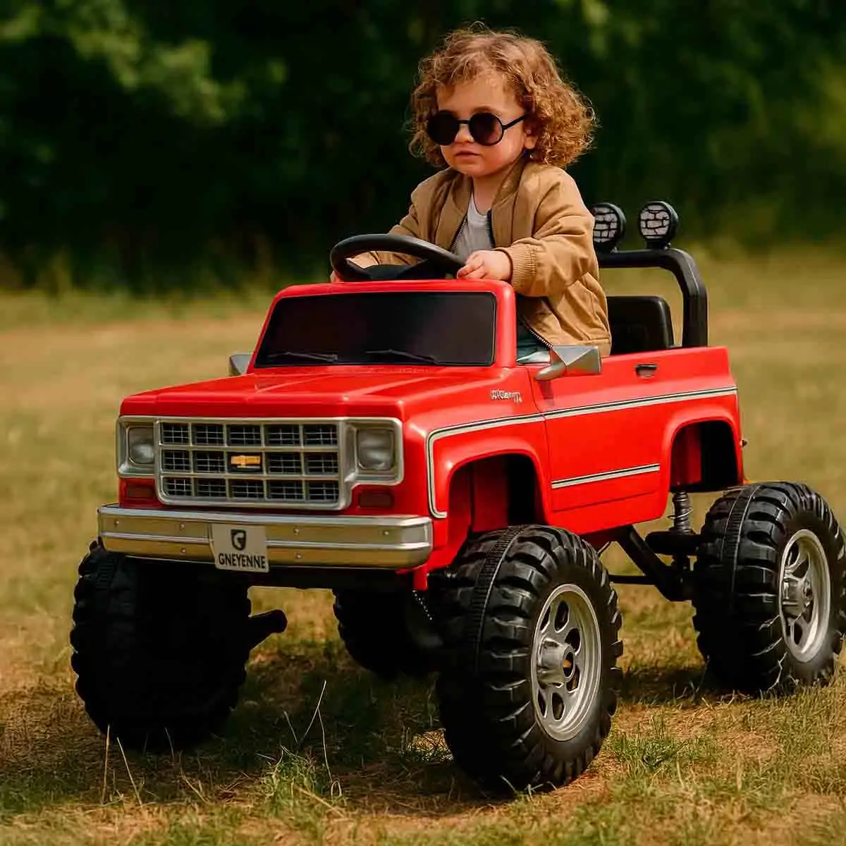 Rayfun Chevrolet Cheyenne Pick Up Ride-On Truck Unisex, 3-4 Years