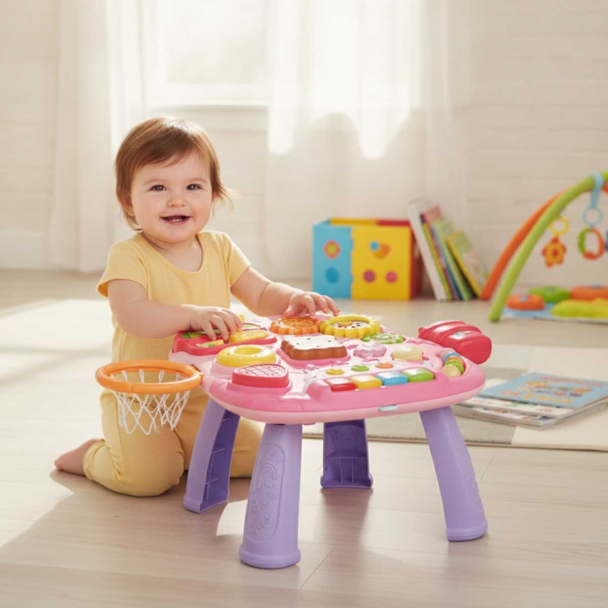 Rayfun 4-in-1 Multifunctional Baby Walker Toddler, 0-2 Years