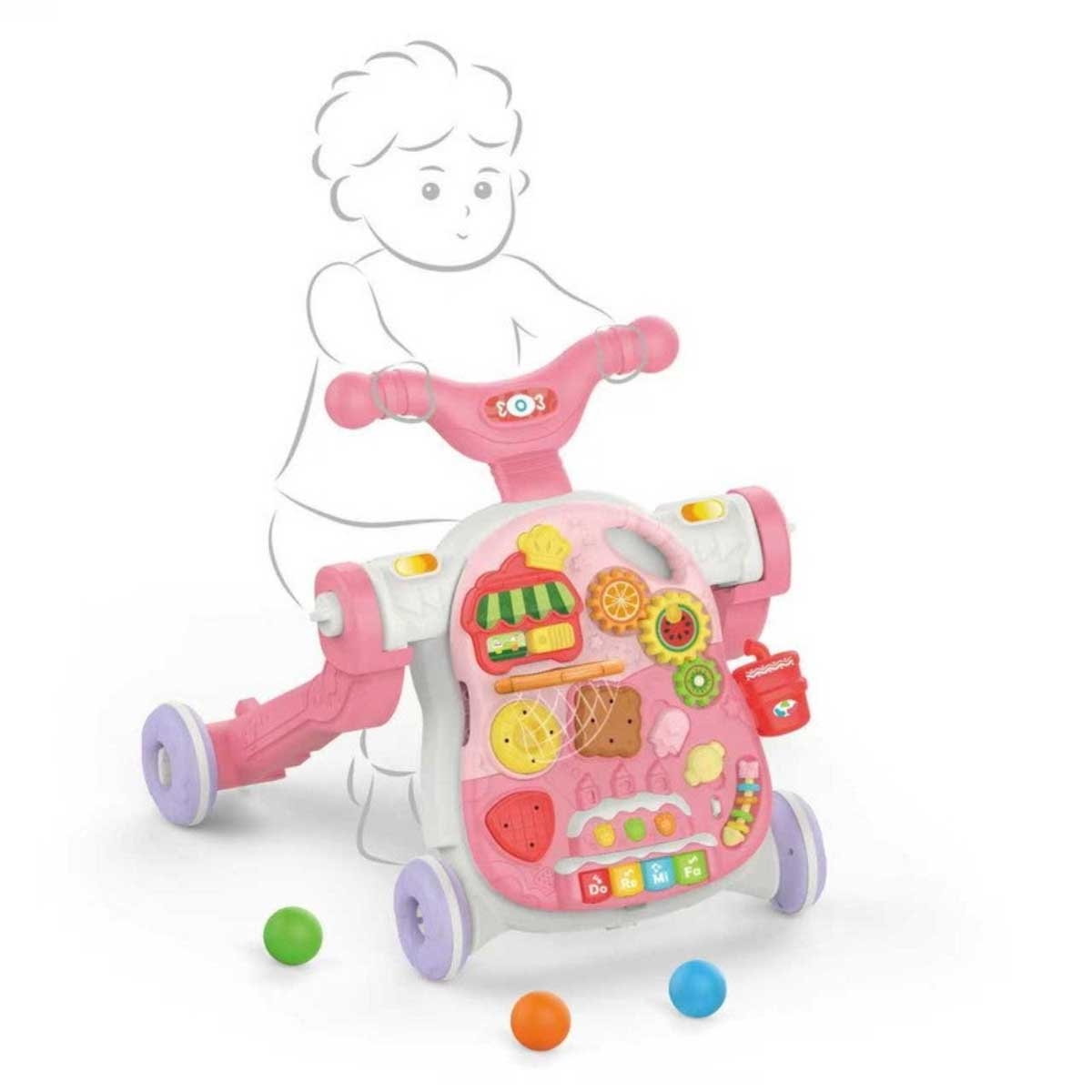 Rayfun 4-in-1 Multifunctional Baby Walker Toddler, 0-2 Years