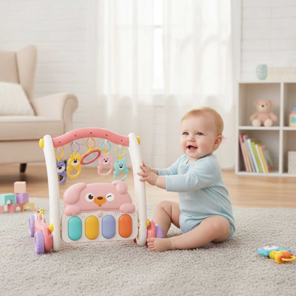 Rayfun Puppy Pedal Fiddle Musical Toy Toddler, 0-2 Years