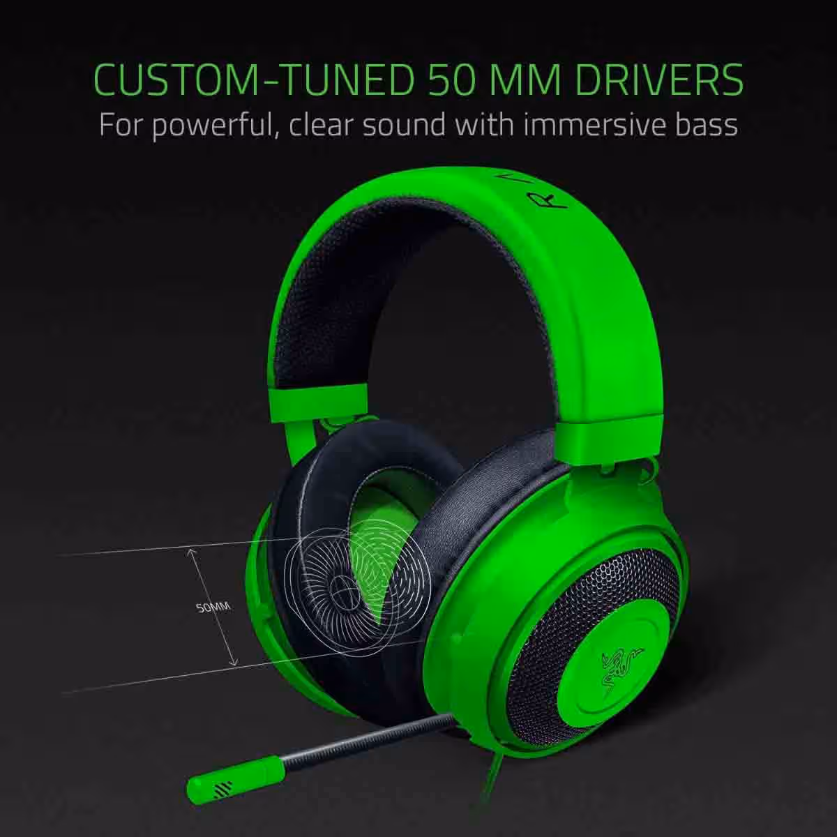Razer Kraken Green Gaming Headset with Mic