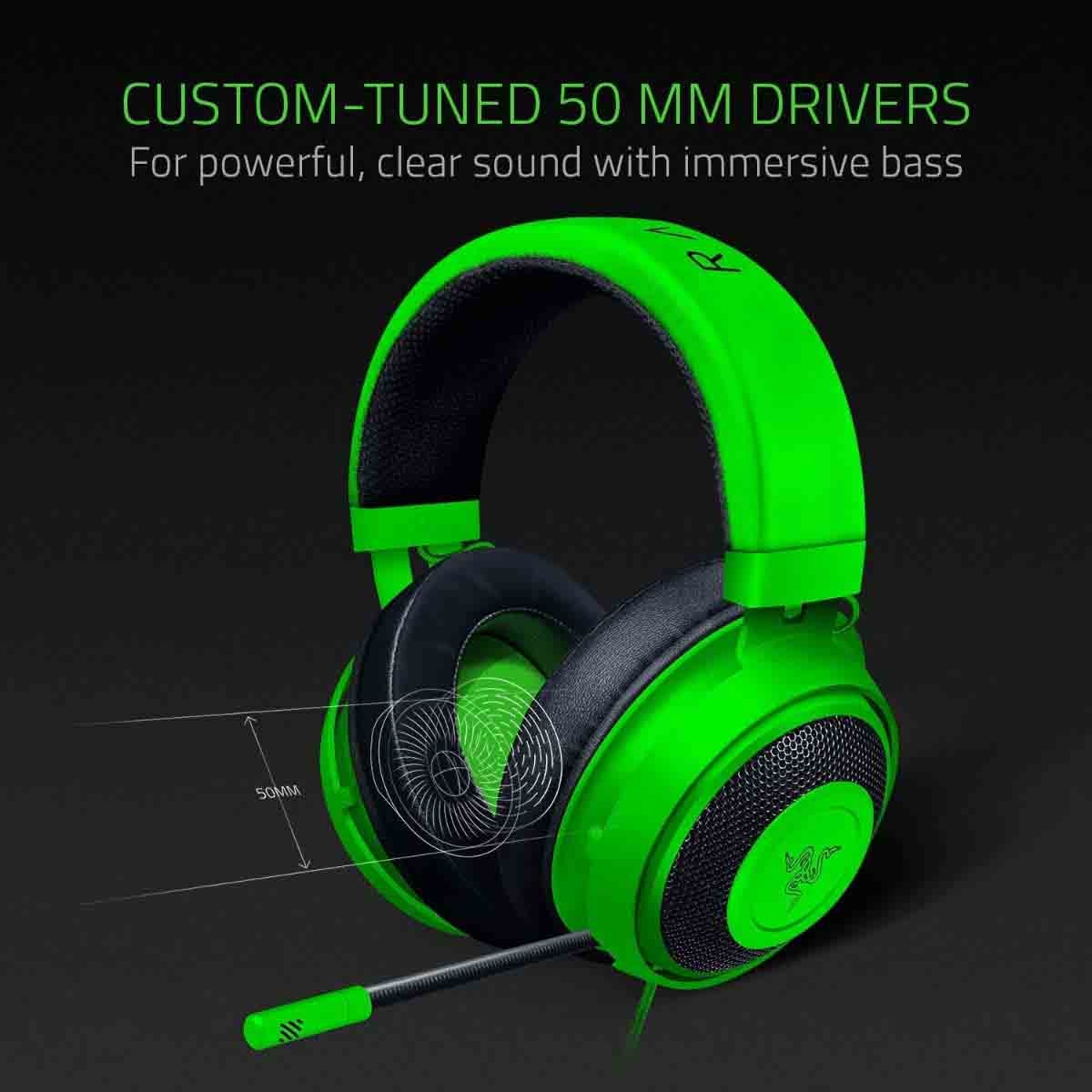 Razer Kraken Green Gaming Headset with Mic