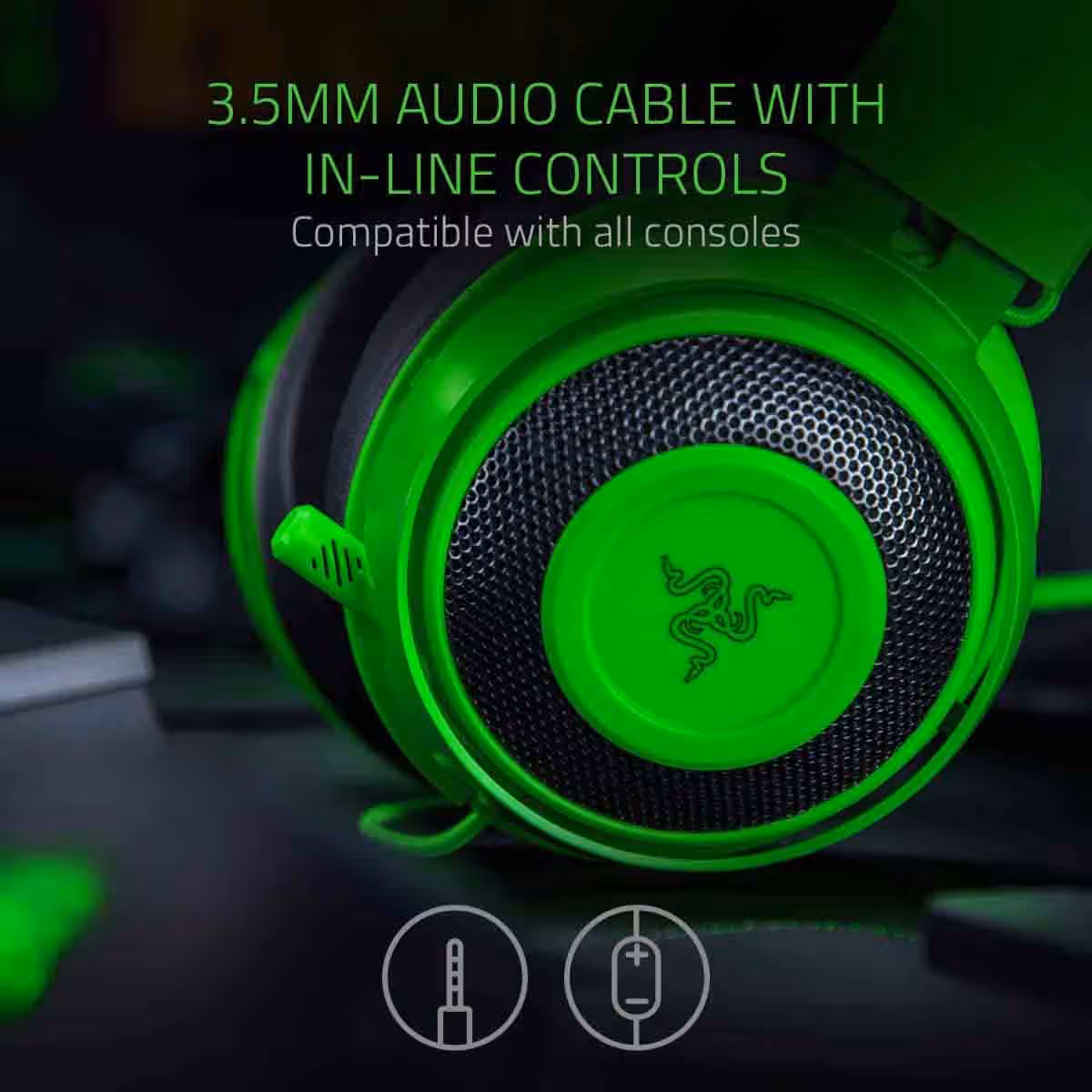 Razer Kraken Green Gaming Headset with Mic