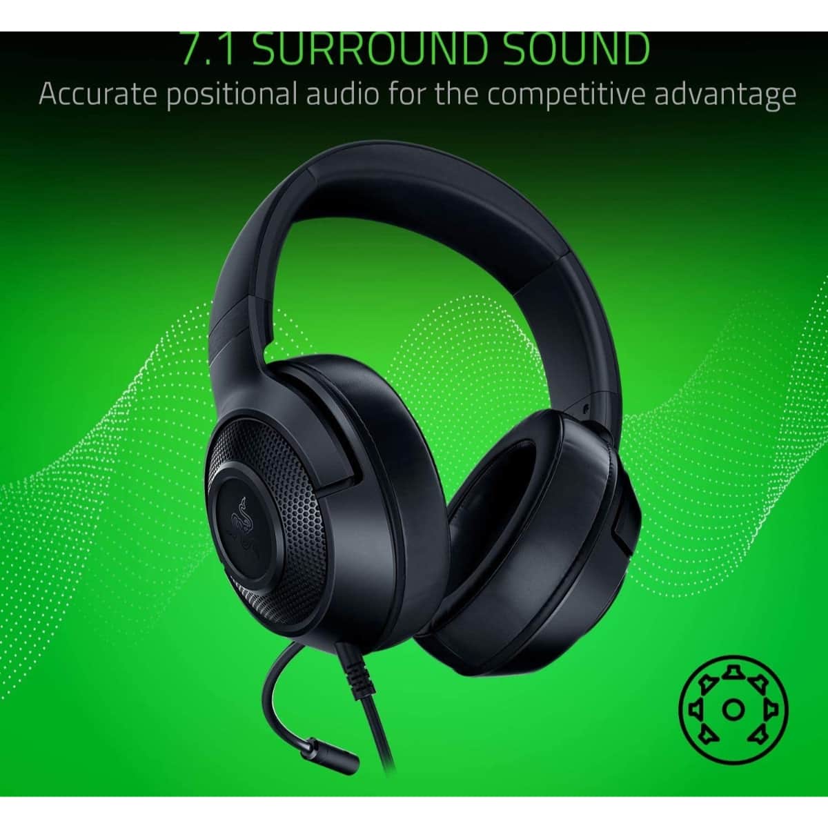 RAZER Kraken X Lite Ultralight Gaming Headset for PC/Xbox/Playstation 4