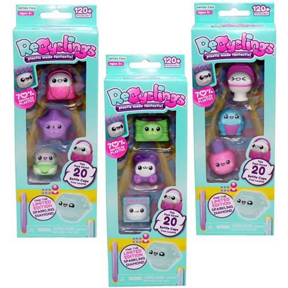 Recyclings Collectible Assoted Action Figure Unisex, 5-7 Years, Pack of 4