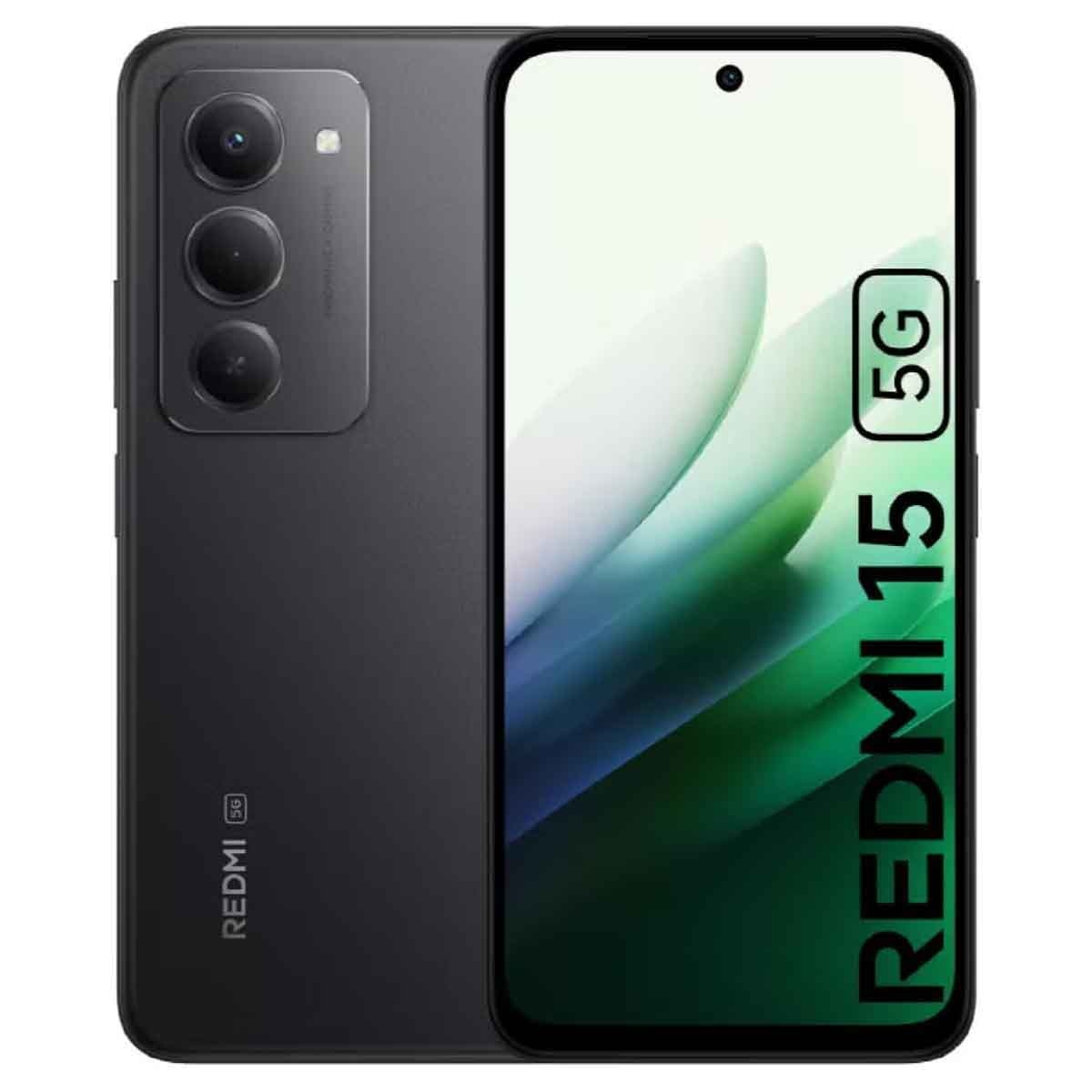 Xiaomi Redmi 15 5G Android Smartphone (8GB RAM, 256GB Storage) - Black