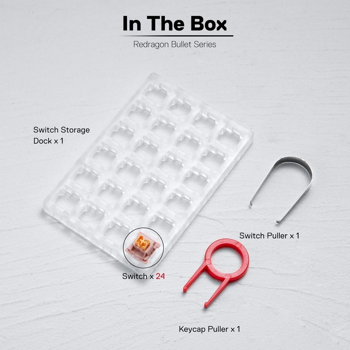 Redragon 24-Piece Bullet-QL Mechanical Keyboard Switch Set