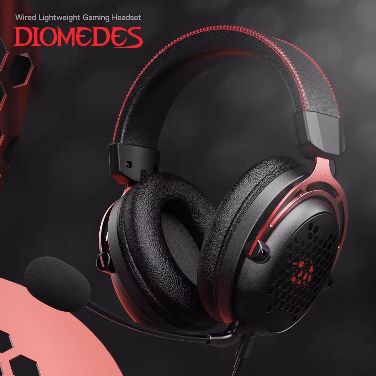 Redragon Black H386 Diomedes Wired Gaming Headset