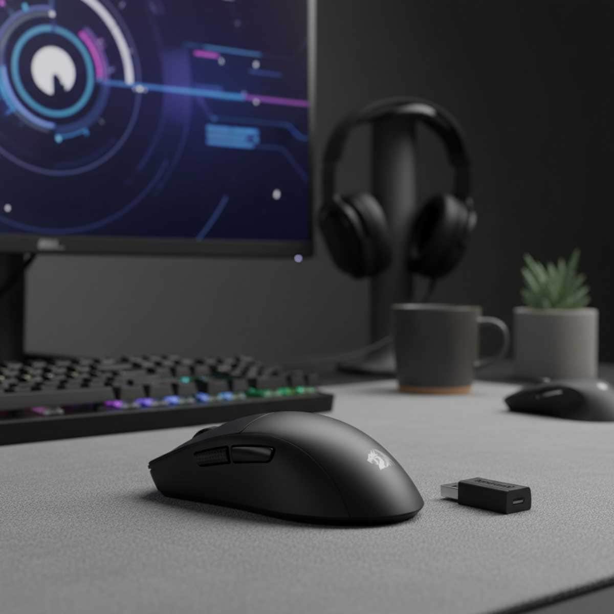 Redragon Black M916 PRO 4K 3-Mode Wireless Gaming Mouse