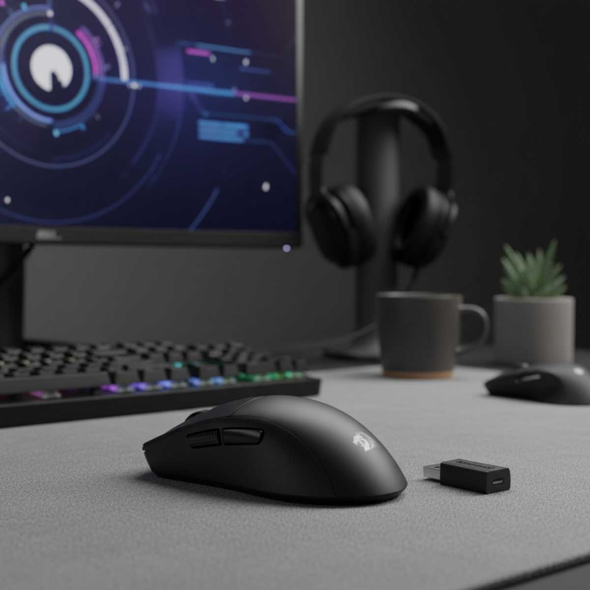 Redragon Black M916 PRO 4K 3-Mode Wireless Gaming Mouse