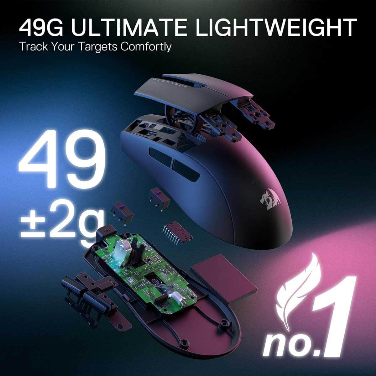 Redragon Black M916 PRO 4K 3-Mode Wireless Gaming Mouse