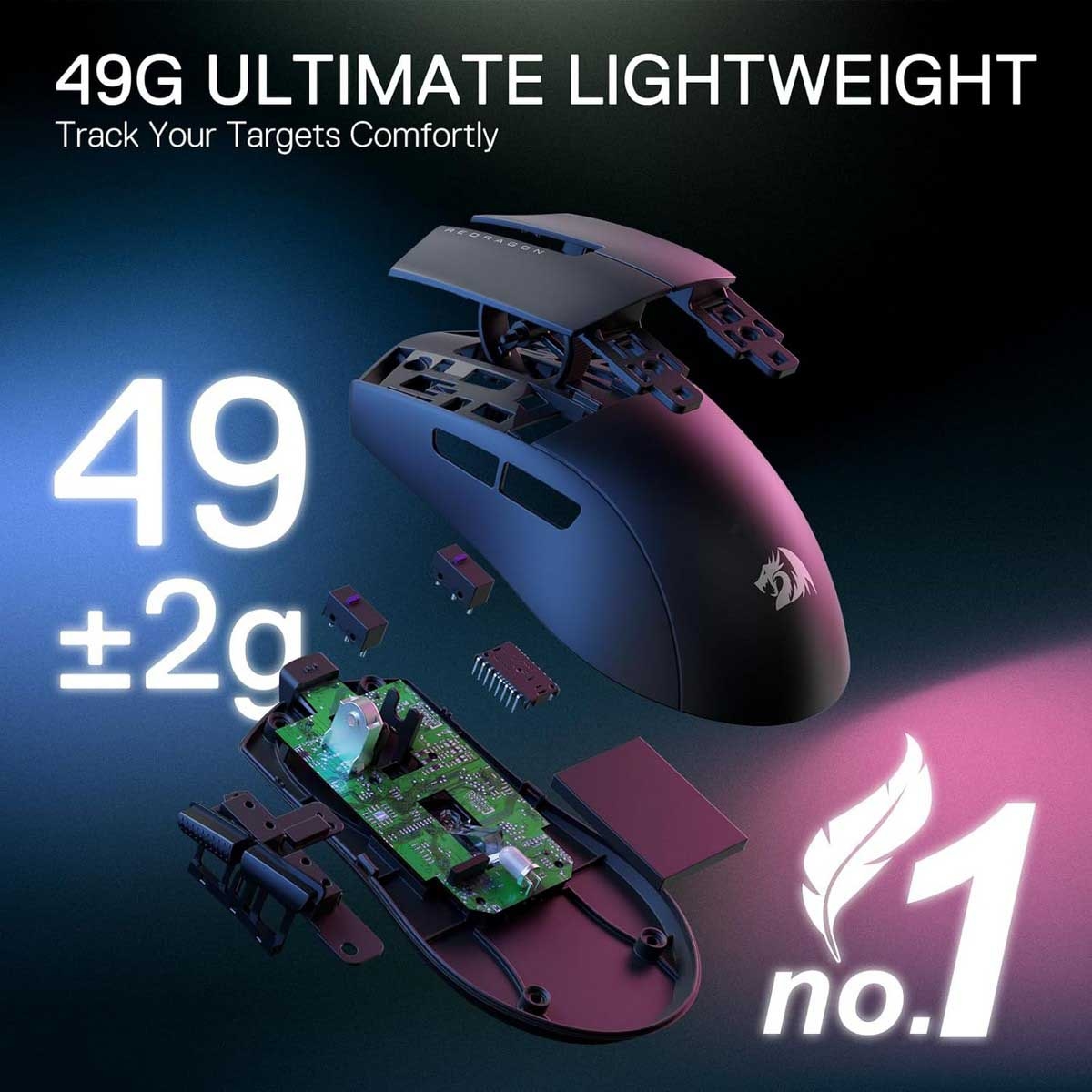 Redragon Black M916 PRO 4K 3-Mode Wireless Gaming Mouse