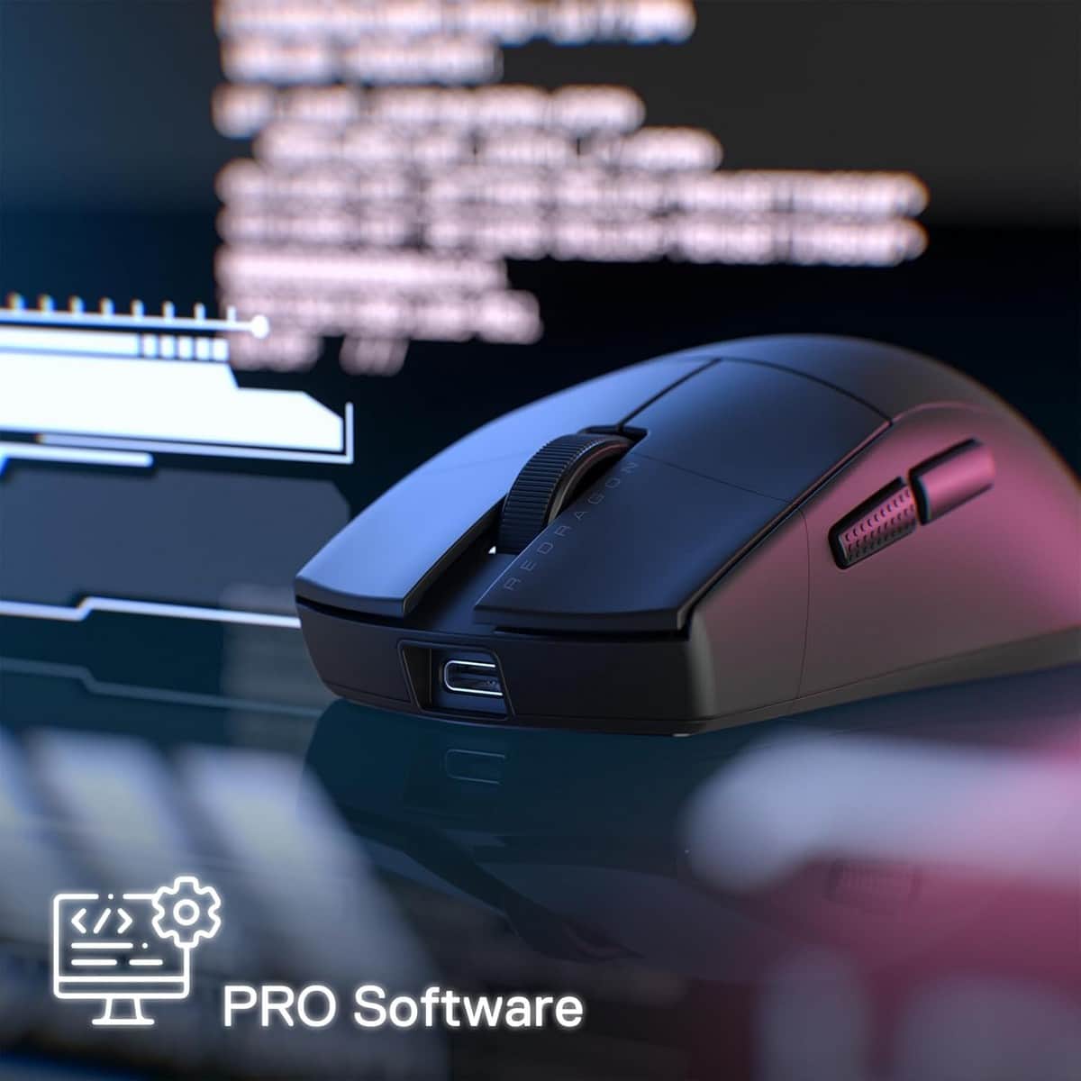 Redragon Black M916 PRO 4K 3-Mode Wireless Gaming Mouse