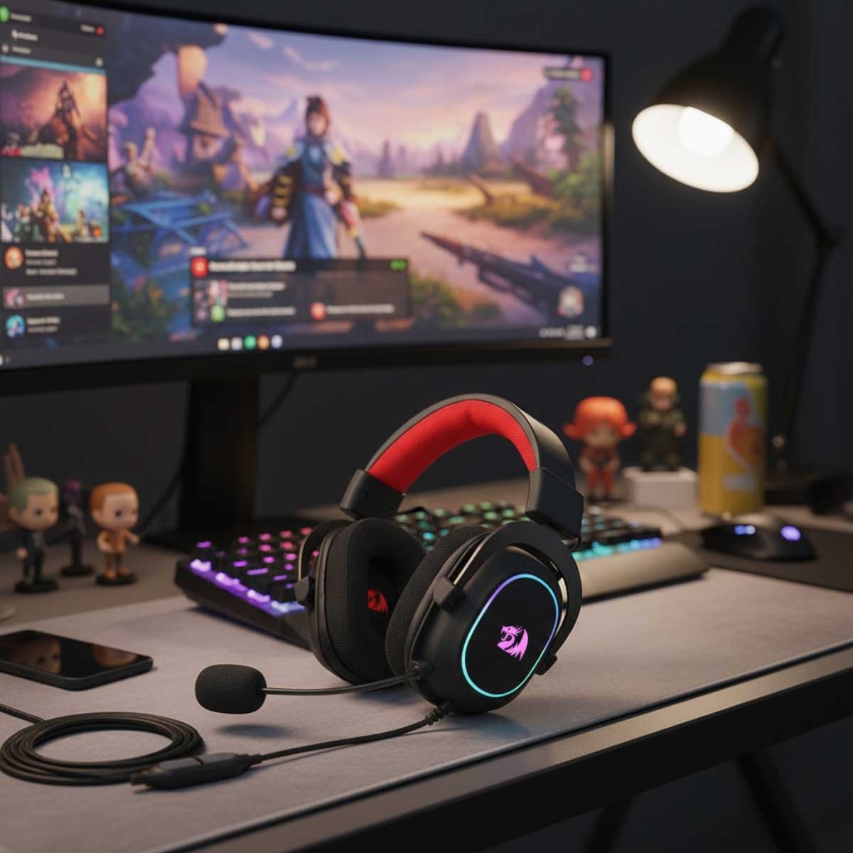 Redragon Black Zeus X RGB Wired Gaming Headset