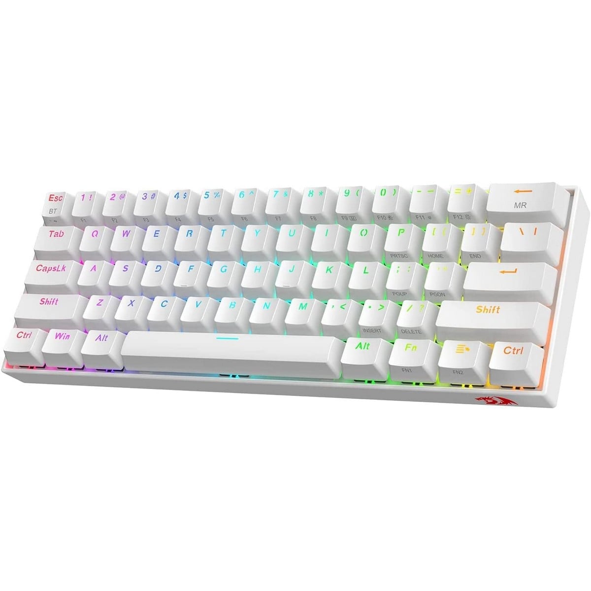 ريدراجون كيبورد ألعاب ميكانيكي لاسلكي Draconic K530W بحجم 60% بتصميم مدمج ومفاتيح Red Switch