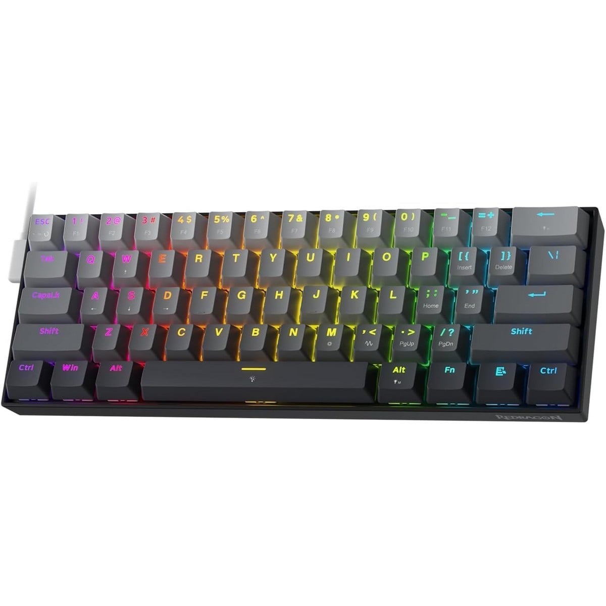 ريدراجون كيبورد ألعاب ميكانيكي سلكي Fizz K617GGB بحجم 60% ومفاتيح Magnetic Switch وتقنية 8K وإضاءة RGB