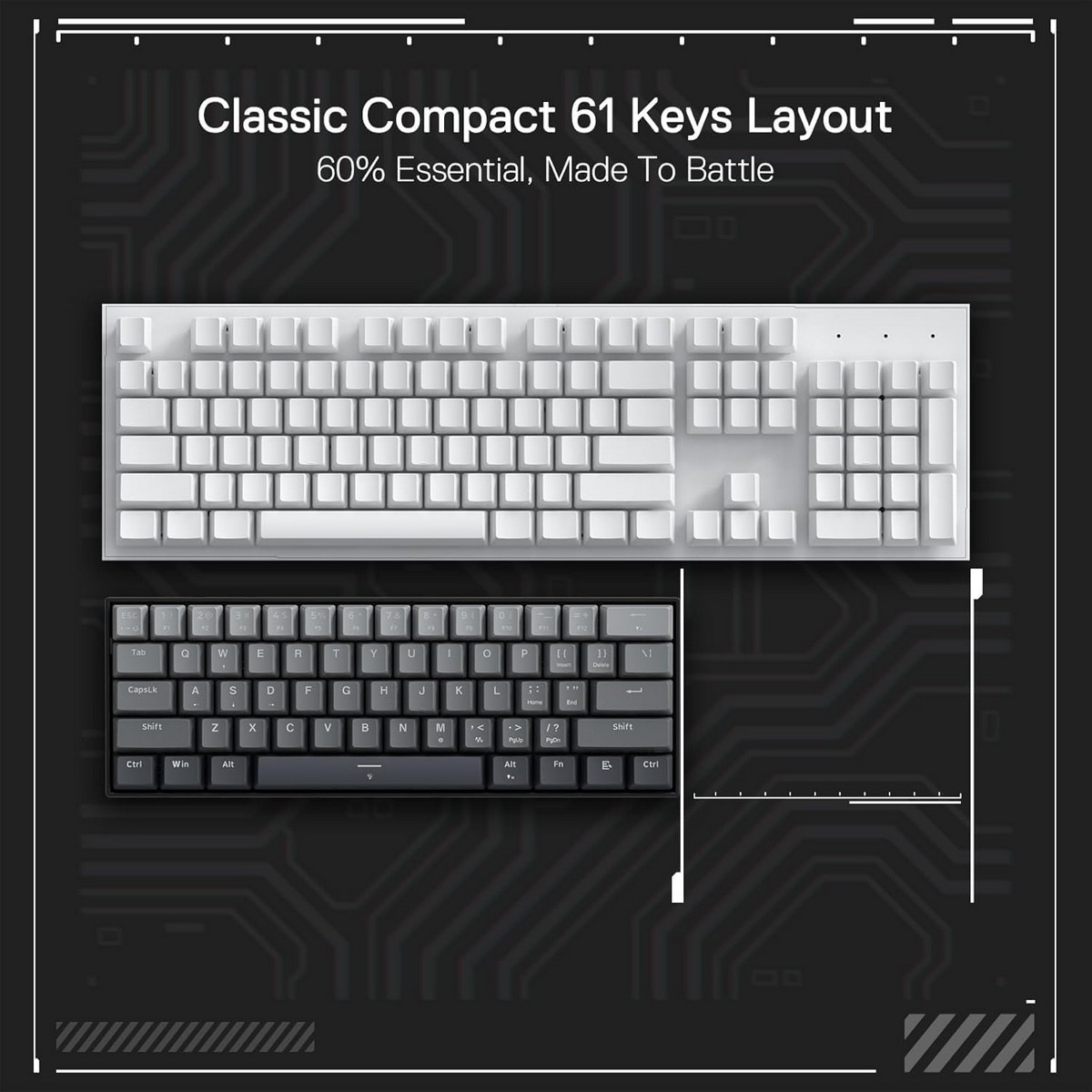 Redragon Fizz K617GGB 60% 8K Magnetic Switch RGB Wired Mechanical Gaming Keyboard
