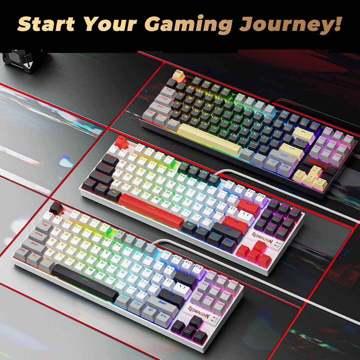 ريدراجون كيبورد ألعاب ميكانيكي Kumara K552 RGB-1 TKL سلكي