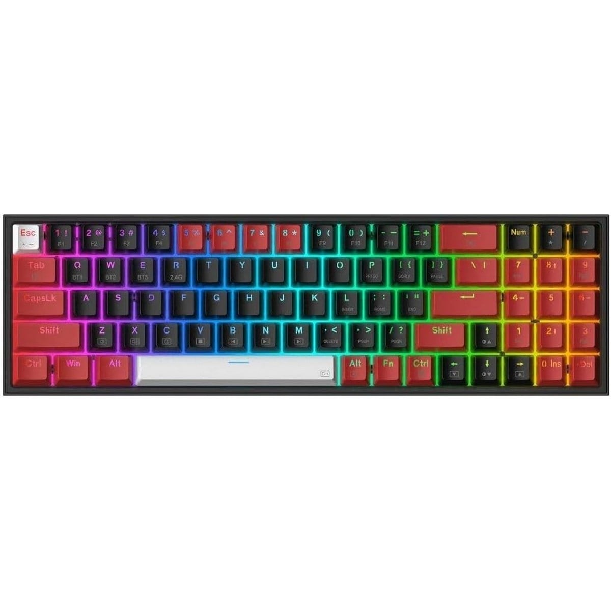 ريدراجون كيبورد ألعاب Pollux Pro K628RGB-PRO لاسلكي بإضاءة RGB