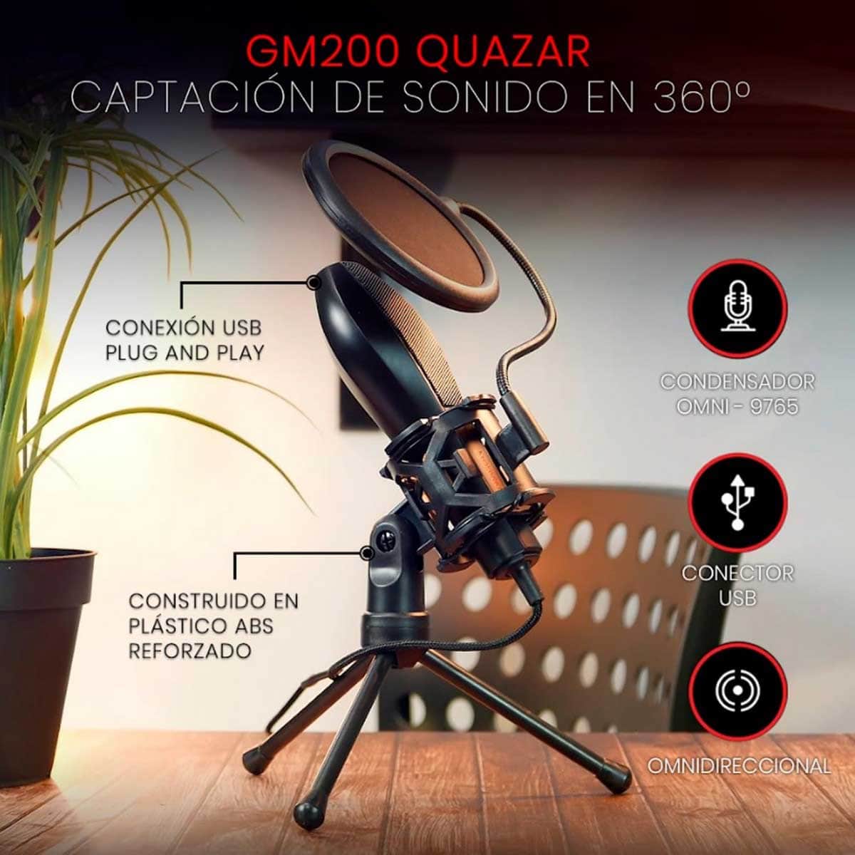 Redragon Quasar 2 Wired Gaming Microphone