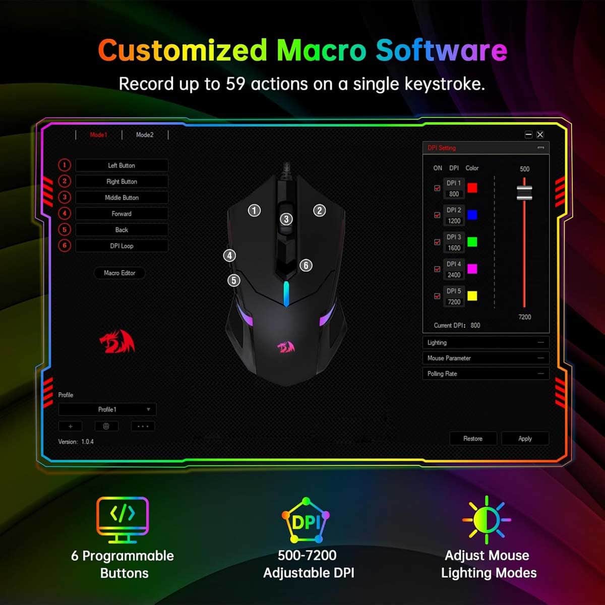 Redragon S101 Wired Gaming Keyboard, Mouse, Mouse Pad & Headset Bundle Set