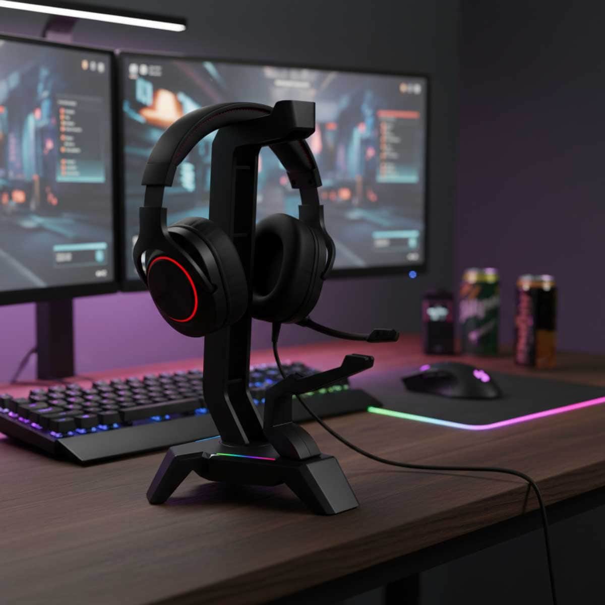 Redragon Scepter Elite HA311 RGB USB Hub Gaming Headset Stand