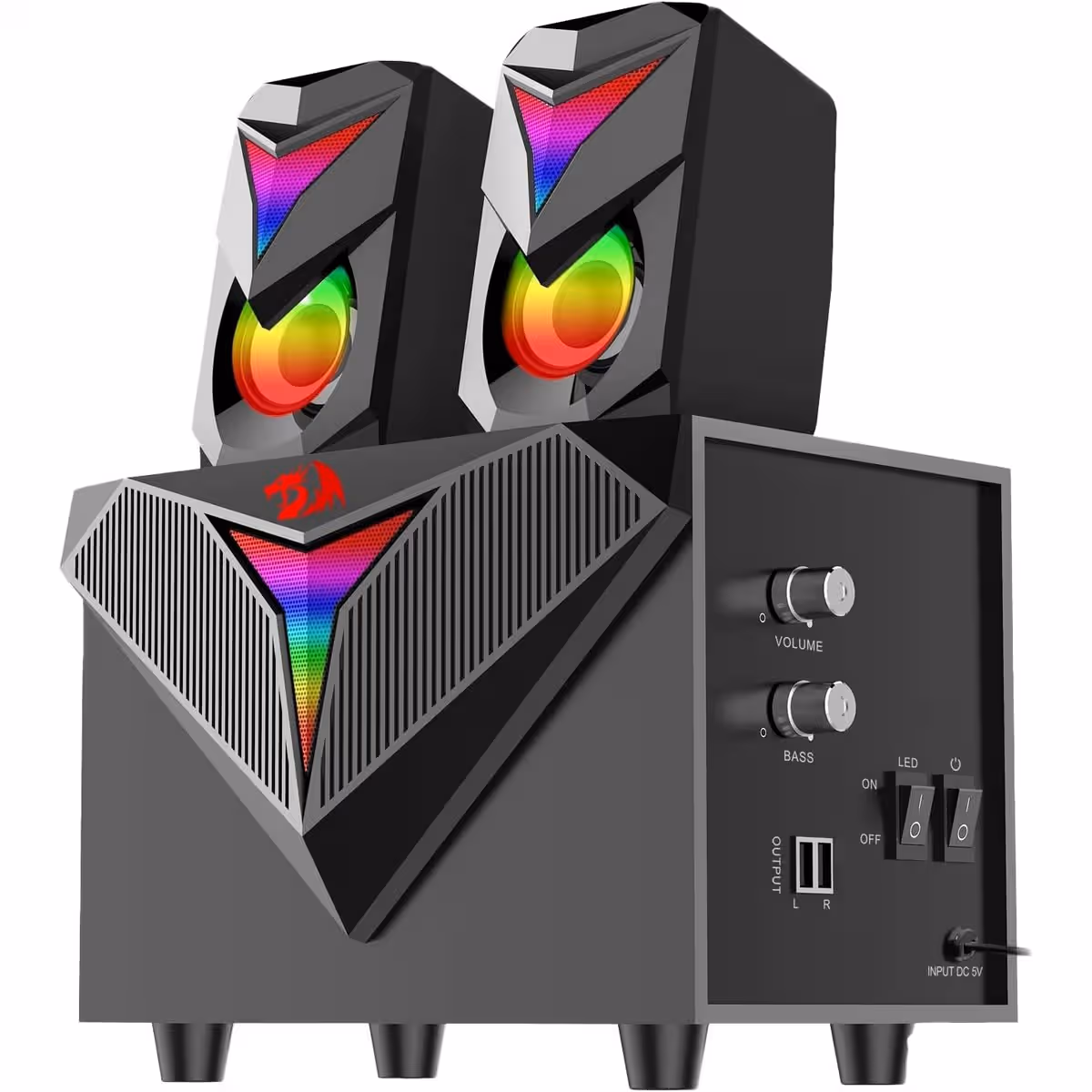 ريدراجون طقم سماعات Toccata GS700 ستيريو سلكية بإضاءة RGB للألعاب