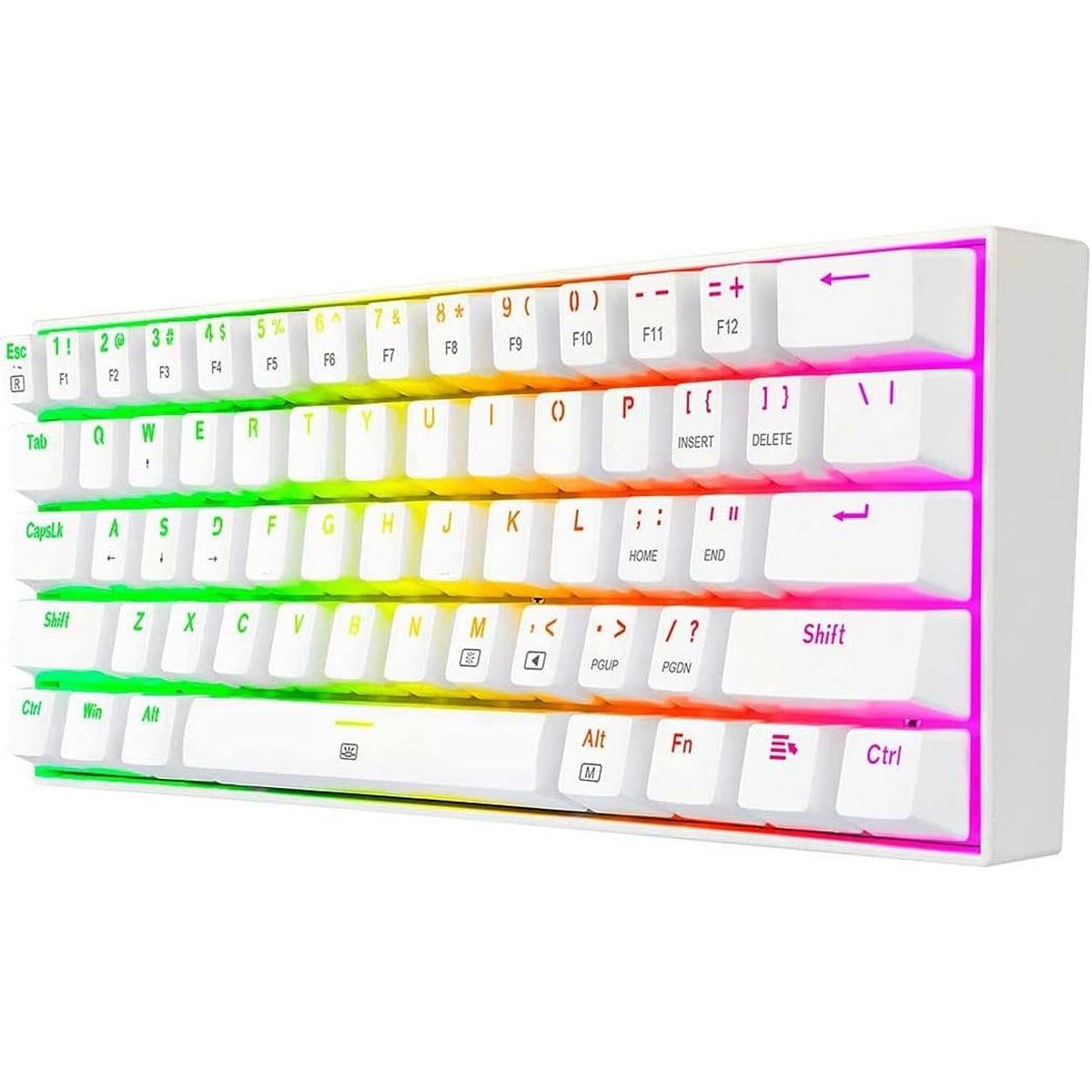 ريدراجون كيبورد ألعاب ميكانيكي سلكي Dragonborn K630W بمفاتيح Brown Switch وإضاءة RGB باللون الأبيض