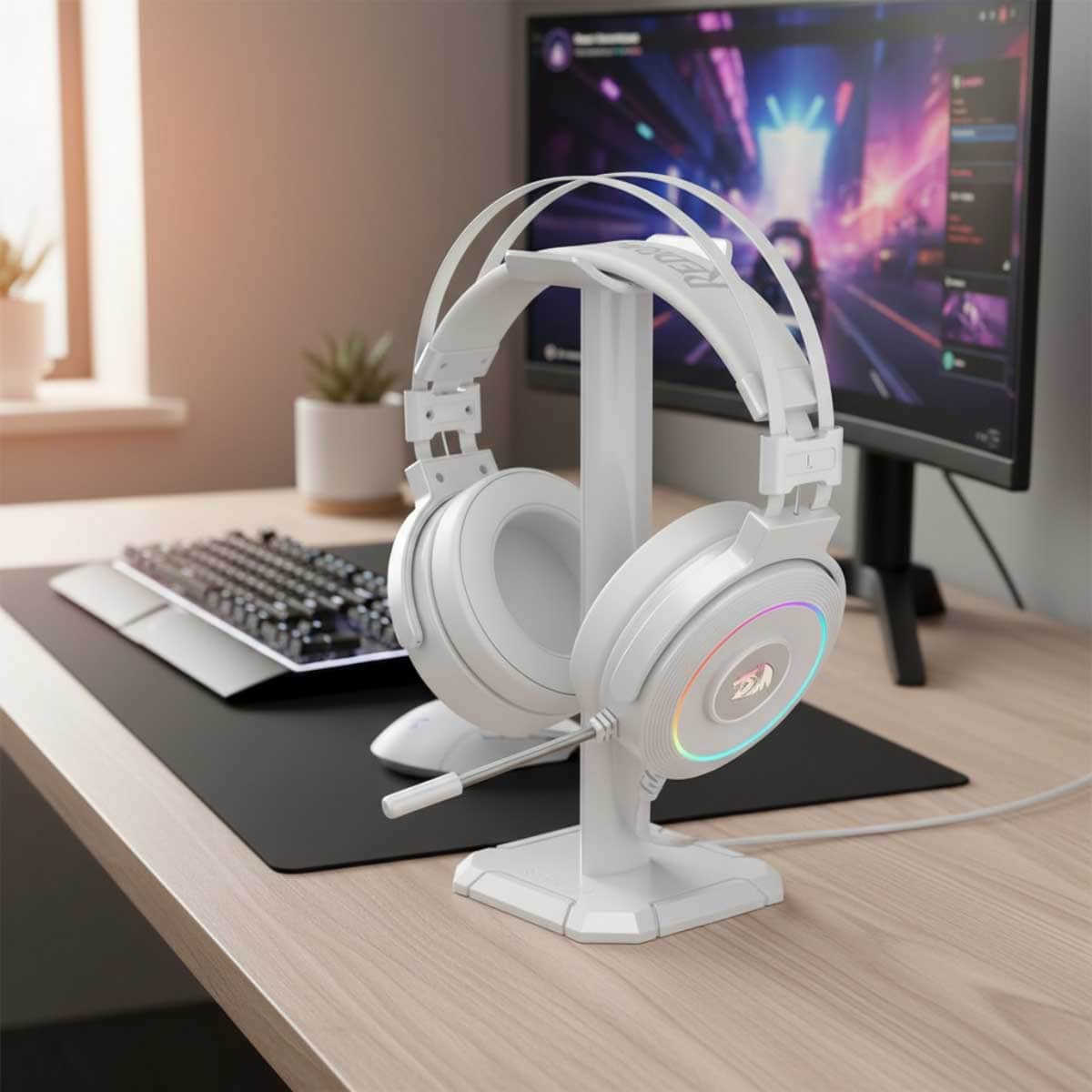 Redragon Lamia 2 USB RGB Wired Gaming Headset & Stand Set