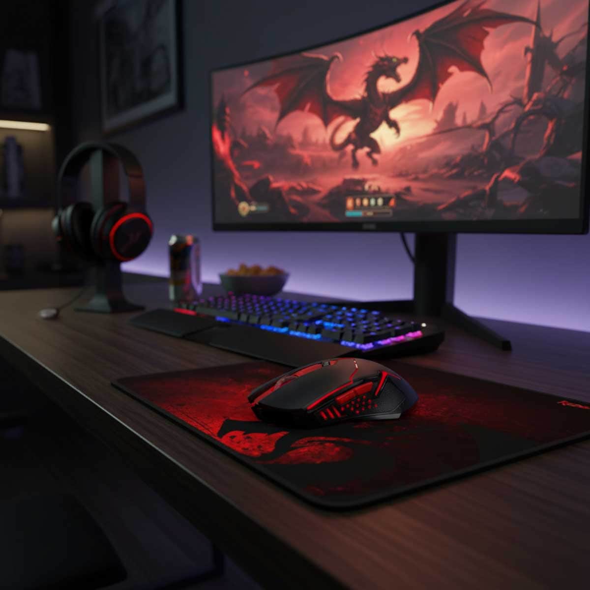 Redragon Wireless Gaming Mouse & Mouse Pad Set