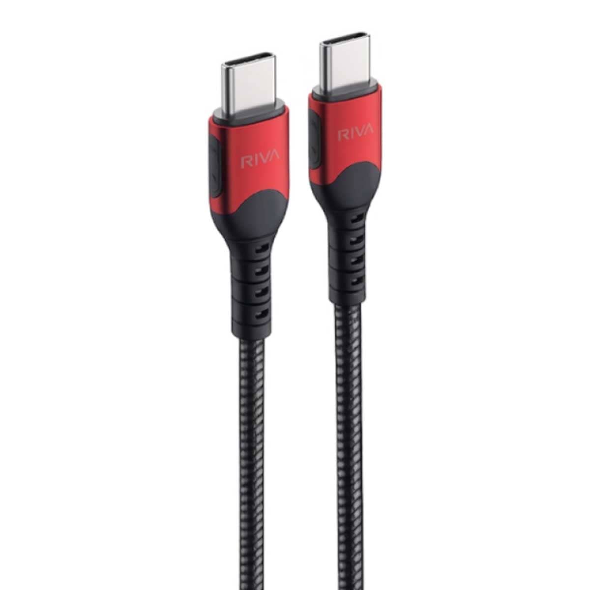 ريفا كابل شحن قماشي R102 من USB-C إلى USB-C بقدرة 60W