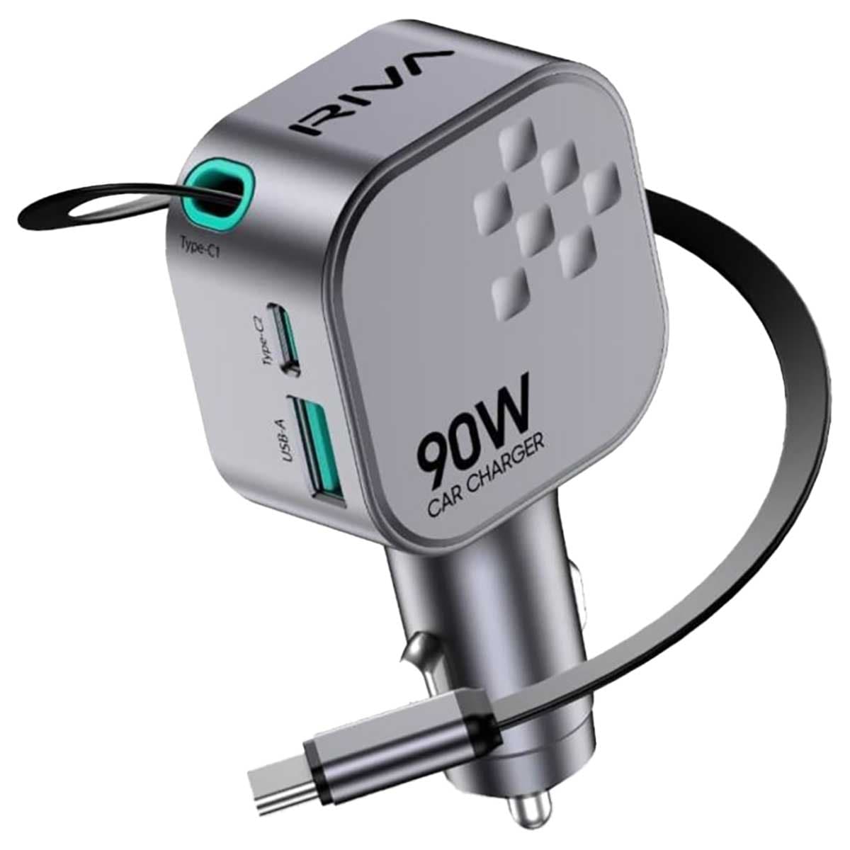 ريفا شاحن سيارة RV1-CC04 بقدرة 90W مع كابل